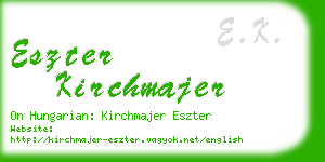 eszter kirchmajer business card